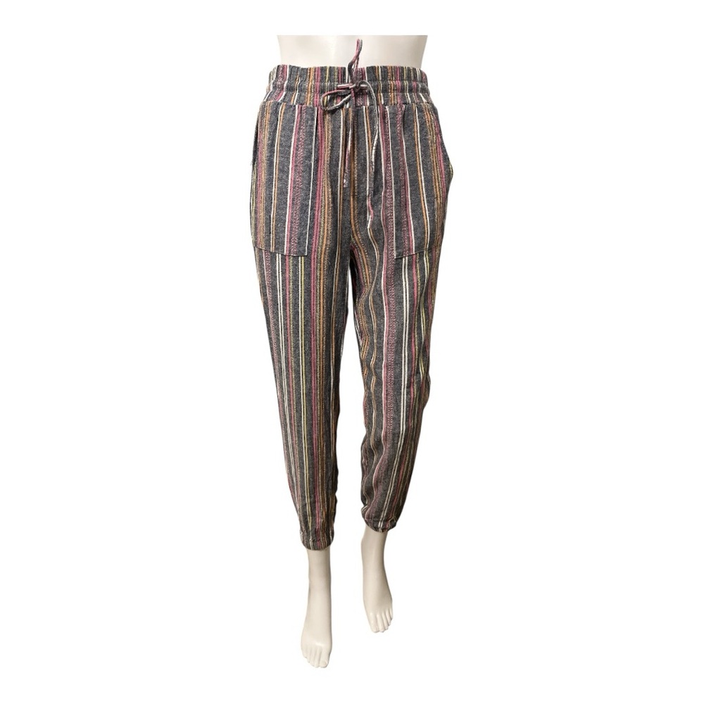 It’s Striped Multicolor Linen  Pants Size S